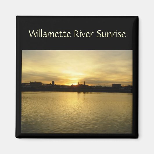 Willametter River Sunrise Magnet (Vorne)
