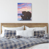 Willapa Bay, WashingtonBear und Cub Leinwanddruck (Insitu (Schlafzimmer))