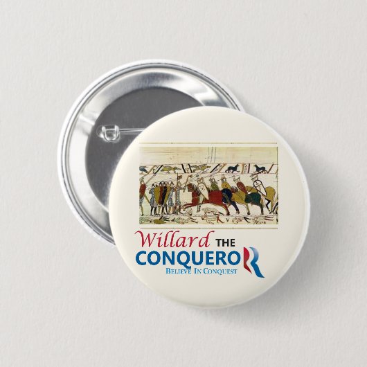 Willard der Eroberer Mitt Romney Button (Vorne & Hinten)