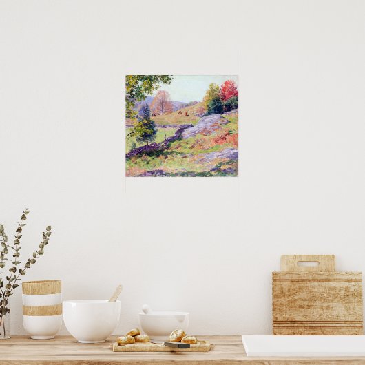 Willard Metcalf Hillside Weiden—September Poster (Küche)
