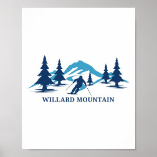 Willard Mountain New York Skigebiet Skifahren Skif Poster