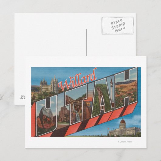 Willard, UtahLarge Letter ScenesWillard, UT Postkarte (Vorne/Hinten)