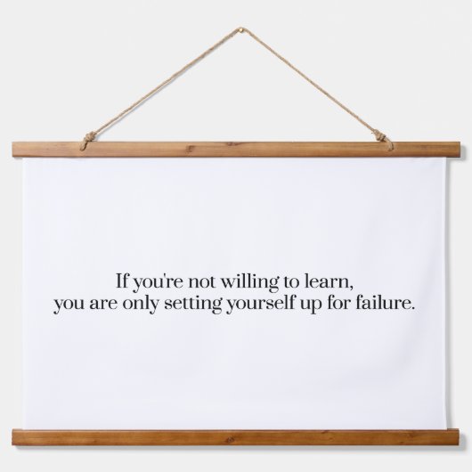 Wille, Holzklappen zu lernen Wandteppich Mit Holzrahmen (Vorne)