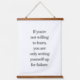 Wille, Holzklappen zu lernen Wandteppich Mit Holzrahmen