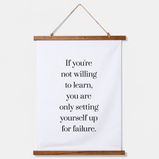 Wille, Holzklappen zu lernen Wandteppich Mit Holzrahmen (Vorderseite)