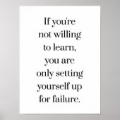 Wille, Poster zu lernen (Vorne)