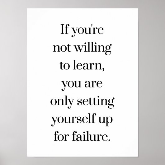 Wille, Poster zu lernen (Vorne)