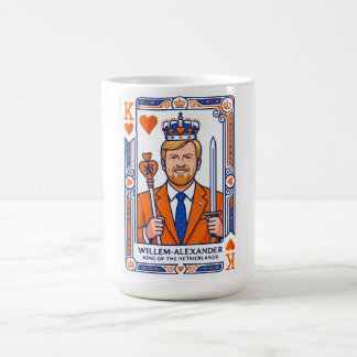 Willem-Alexander Speelkaart - Hartenkoning Konings Kaffeetasse