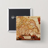 Willem Blaeu Old Germany Map Historic Gift Series Button (Vorne & Hinten)