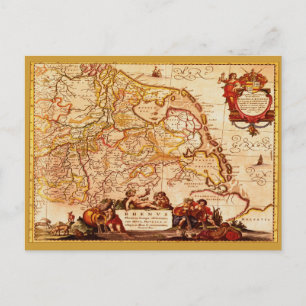 Willem Blaeu Old Rhinelands Karte Historische Post