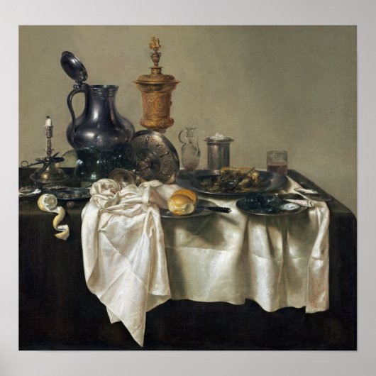 Willem Claesz Heda Banquet Piece mit Mince Pie Poster (Vorne)
