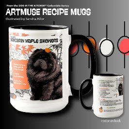 WILLEM der schwarze Chow Art Muse Rezept Tasse