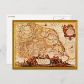 Willem Janszoon Blaeu Alte deutsche Karte Sammlung (Vorne/Hinten)