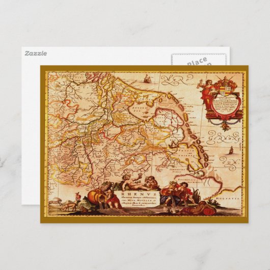 Willem Janszoon Blaeu Alte deutsche Karte Sammlung (Vorne/Hinten)