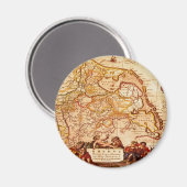 Willem Janszoon Blaeu Alte deutsche Karte Sammlung Magnet (Vorderseite/Rückseite)