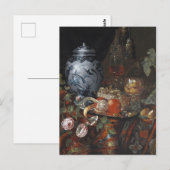 Willem Kalf Still Life mit Dutch Faience Jar Post Postkarte (Vorne/Hinten)