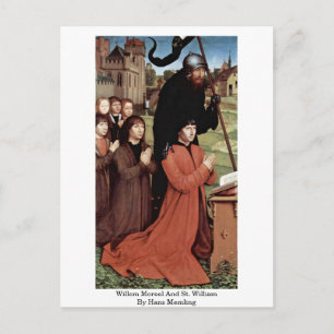 Willem Moreel und St. William von Hans Memling Postkarte