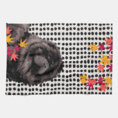 WILLEM schwarzer Chow-Chow Geschirrtuch (Horizontal)