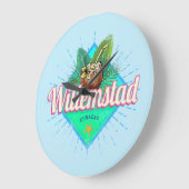 Willemstad Curacao Urlaub Vintag Karibik Große Wanduhr (Winkel)