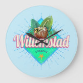 Willemstad Curacao Urlaub Vintag Karibik Große Wanduhr (Vorderseite)