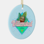 Willemstad Curacao Urlaub Vintag Karibik Keramik Ornament (Rechts)