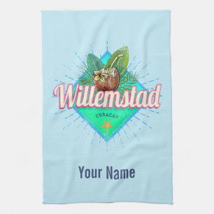 Willemstad Curacao Urlaub Vintage Karibik Geschirrtuch