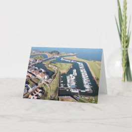 Willemstad in Nederland met moderne haven. Karte