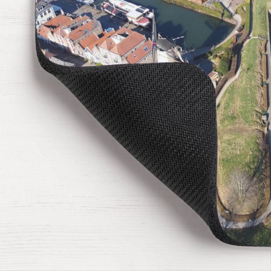 Willemstad in Nederland met moderne haven. Mousepad (Ecke)