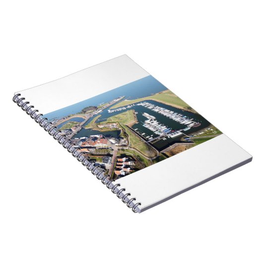 Willemstad in Nederland met moderne haven. Notizblock (Rechte Seite)