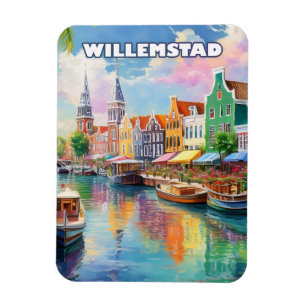 Willemstad: Lebendige Farben der Karibik Magnet