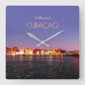 Willemstad Skyline bei Nacht (anpassbar) Uhr