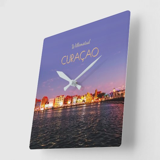 Willemstad Skyline bei Nacht (anpassbar) Uhr (Winkel)