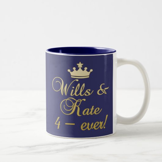 Willen u. Kate 4-Ever T - Shirts, Tassen, Zweifarbige Tasse (Rechts)