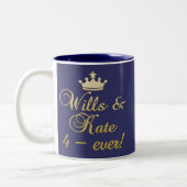 Willen u. Kate 4-Ever T - Shirts, Tassen, Zweifarbige Tasse (Links)