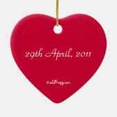 Willen und Kate Vintage Keramik Ornament (Hinten)