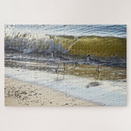 Willet Duo auf Dauphin Island, Alabama Puzzle