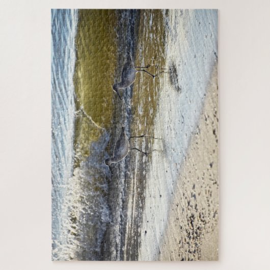 Willet Duo auf Dauphin Island, Alabama Puzzle (Vertikal)