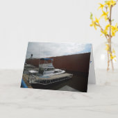 "WILLIAM A. IRVIN & Fishing Boats" Karte erhalten (Gelbe Blume)