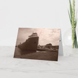 "WILLIAM A. IRVIN in Sepia" Brunnen-Karte Karte