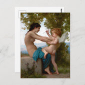 William-Adolphe Bouguereau A Young Girl Defending Postkarte (Vorne/Hinten)