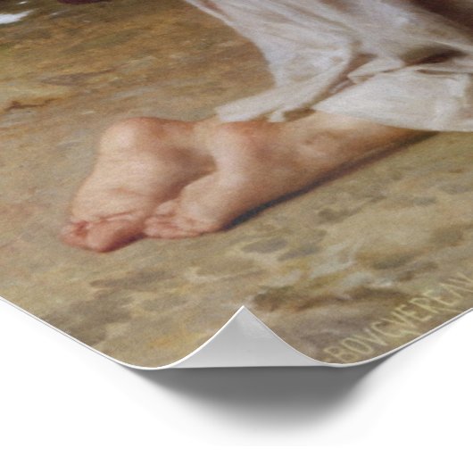 William-Adolphe Bouguereau-At-Fountain Poster (Ecke)