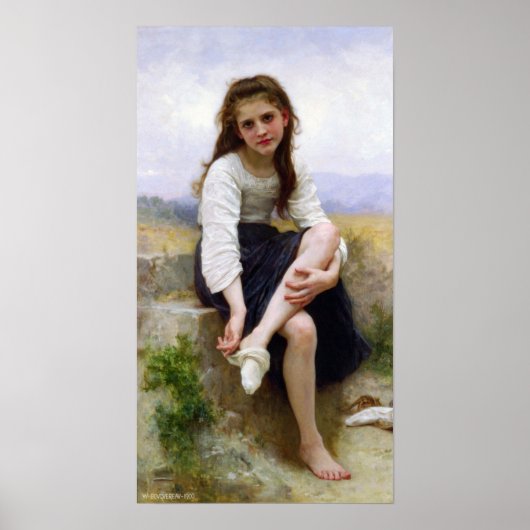 William-Adolphe Bouguereau-Before the Bath Poster (Vorne)