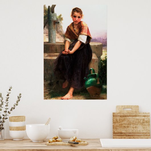 William-Adolphe Bouguereau: Der kaputte Pitcher Poster (Küche)
