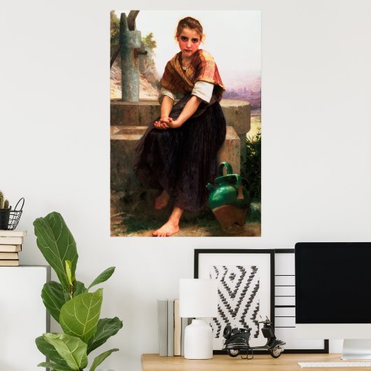 William-Adolphe Bouguereau: Der kaputte Pitcher Poster (Heimbüro)