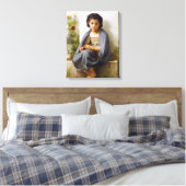 William-Adolphe Bouguereau - Der kleine Knitter Leinwanddruck (Insitu (Schlafzimmer))
