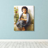 William-Adolphe Bouguereau - Der kleine Knitter Leinwanddruck (Insitu (Holzboden))