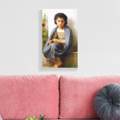 William-Adolphe Bouguereau - Der kleine Knitter Leinwanddruck (Insitu (Wohnzimmer))