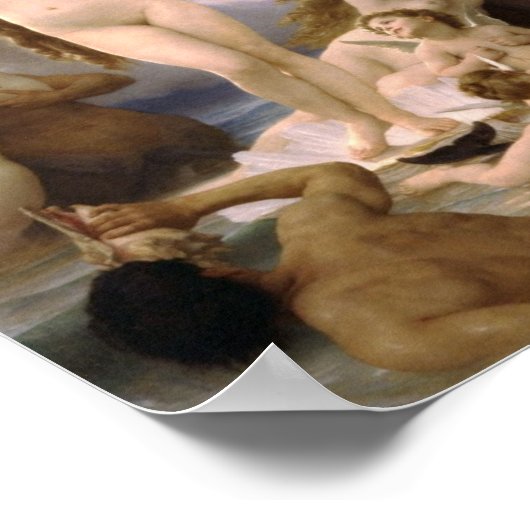 William-Adolphe Bouguereau - Die Geburt der Venus Poster (Ecke)