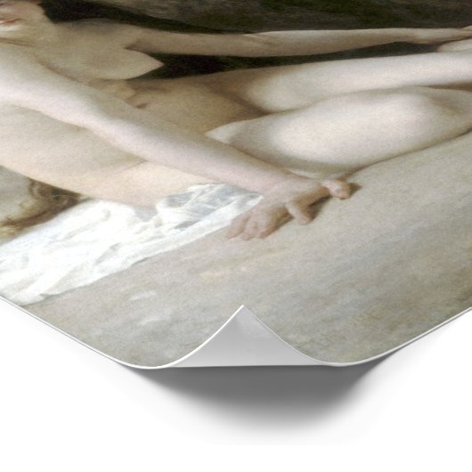 William-Adolphe Bouguereau-Les Deux Baigneuses Poster (Ecke)