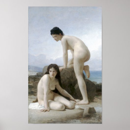 William-Adolphe Bouguereau-Les Deux Baigneuses Poster (Vorne)